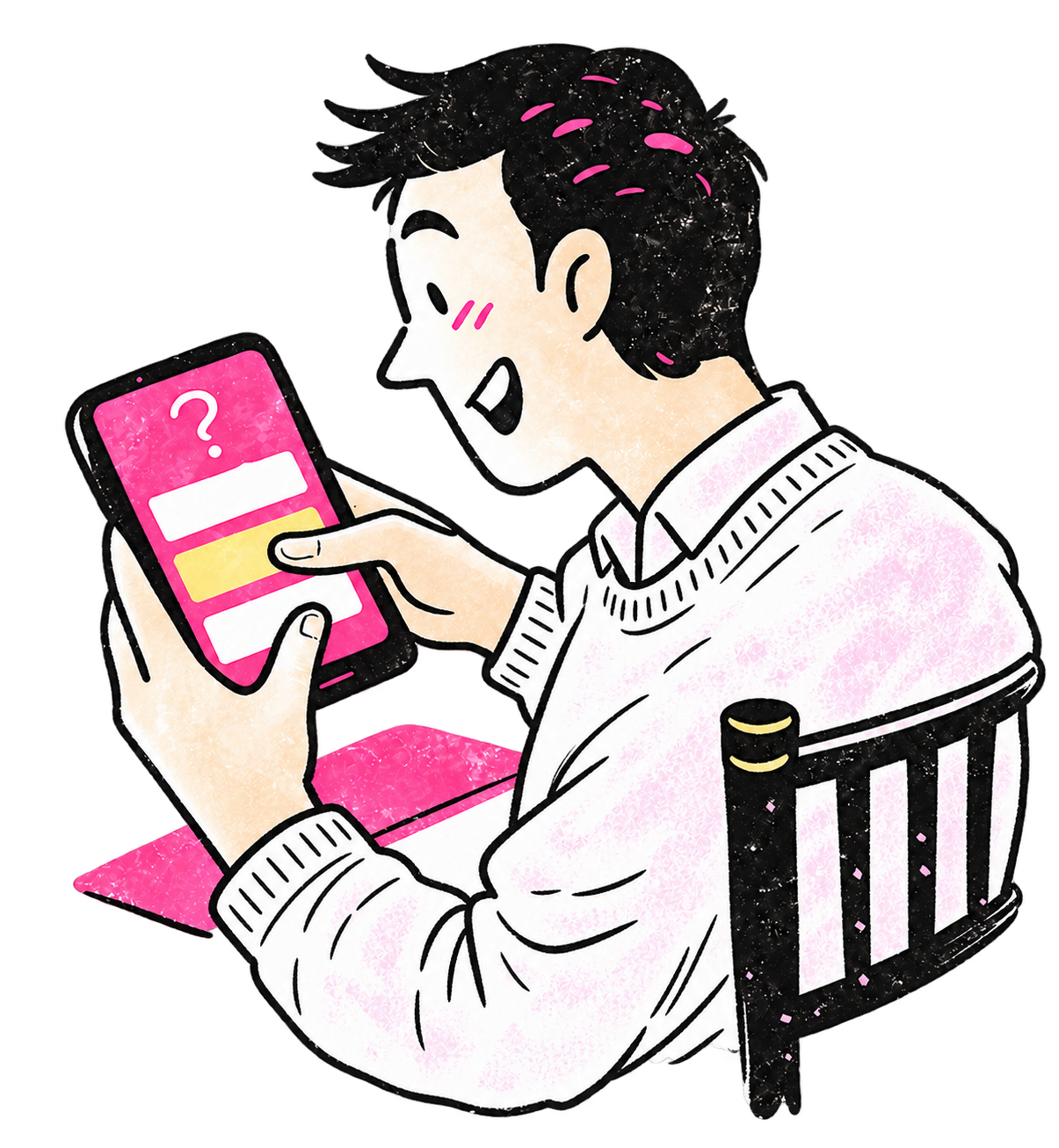 Self-paced quiz link shown on a phone